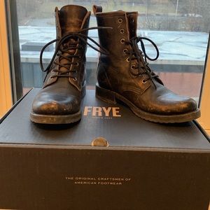 Frye Veronica Combat Boot Black Size 7.5